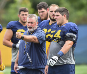 WVU FOOTBALL NOTEBOOK: Fairmont natives Zach Frazier, Dante Stills make each other better with Mountaineers
